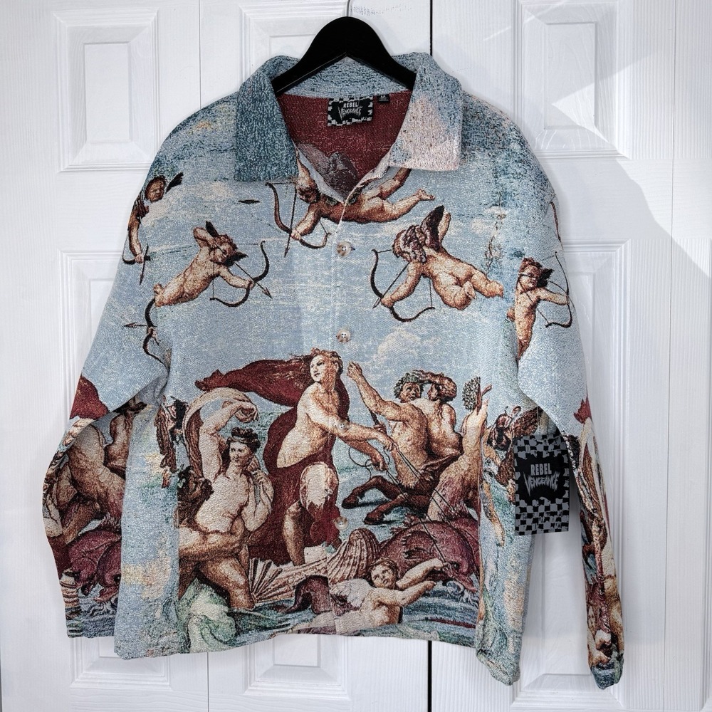 NWT Rebel Vengeance Tapestry Jacket Medium M Triumph of Galatea Renaissance